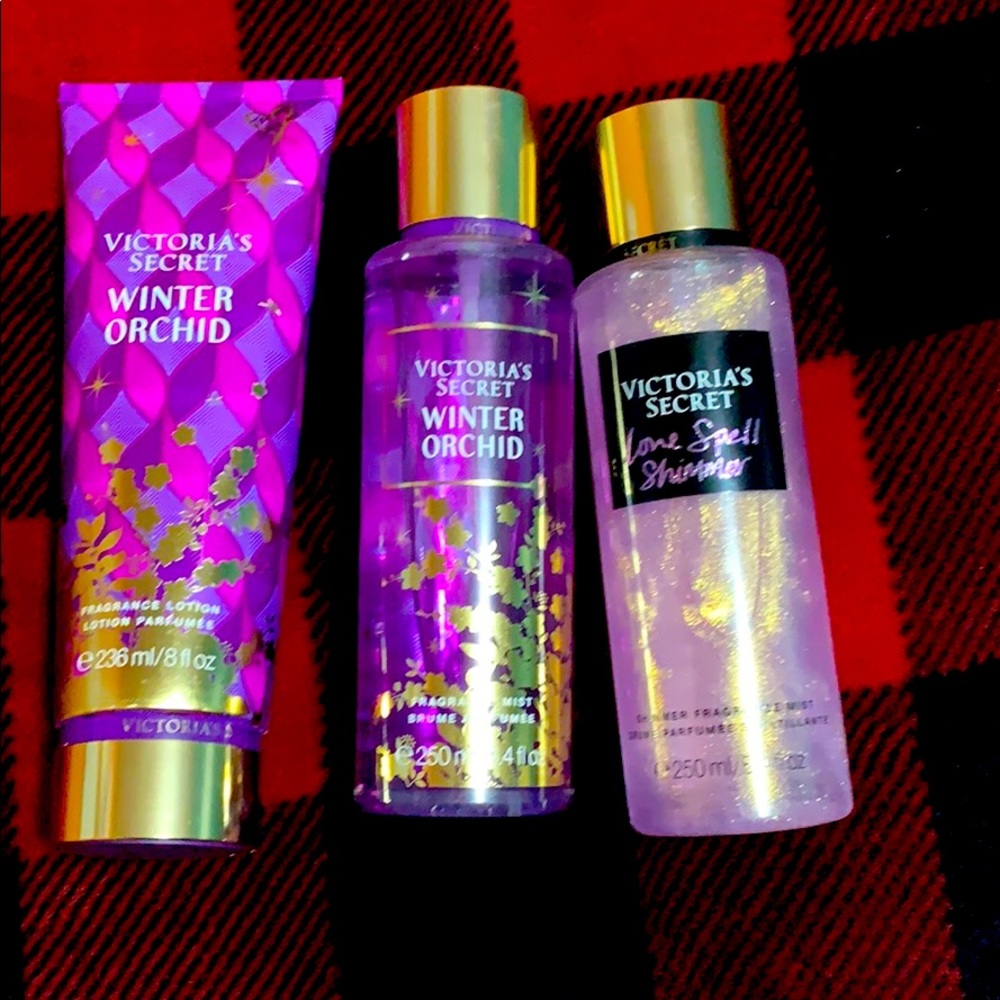 1 lotion 1 Fragrance Mist 1 Shimmer Fragrance Mist